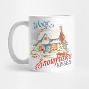 Winter kisses snowflake wishes Mug